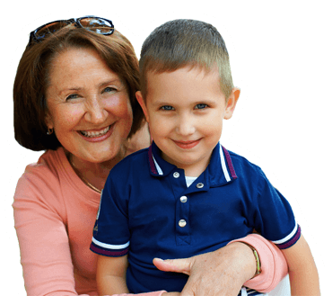 grandmother and grandson