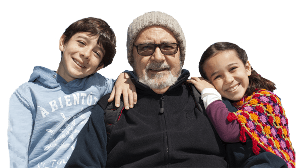 Grandparent with grandchildren