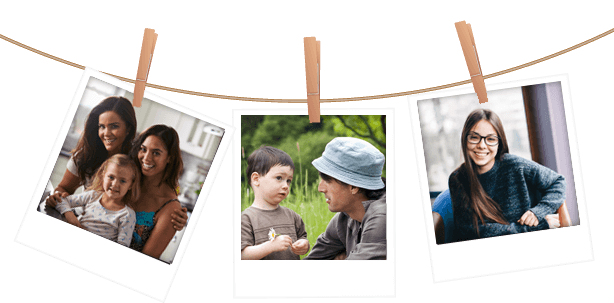 happy children and caregivers