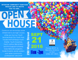 Open House Sept 21, 2016